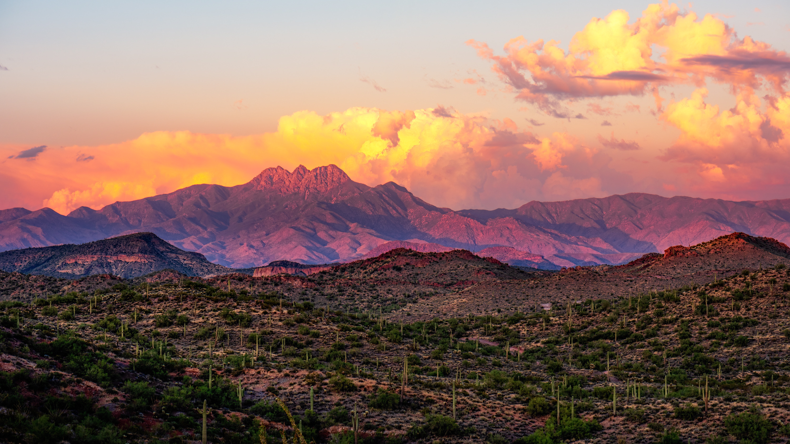 Scottsdale desert foothills near active adult communities